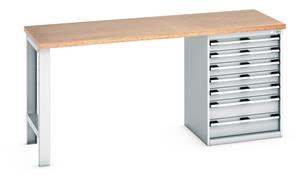 940mm High Benches Bott Bench 2000x750x940mm high 7 Drawer Cabinet with MPX Top